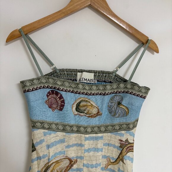 Alemais jellyfish pleated linen midi dress - Picture 9 of 15